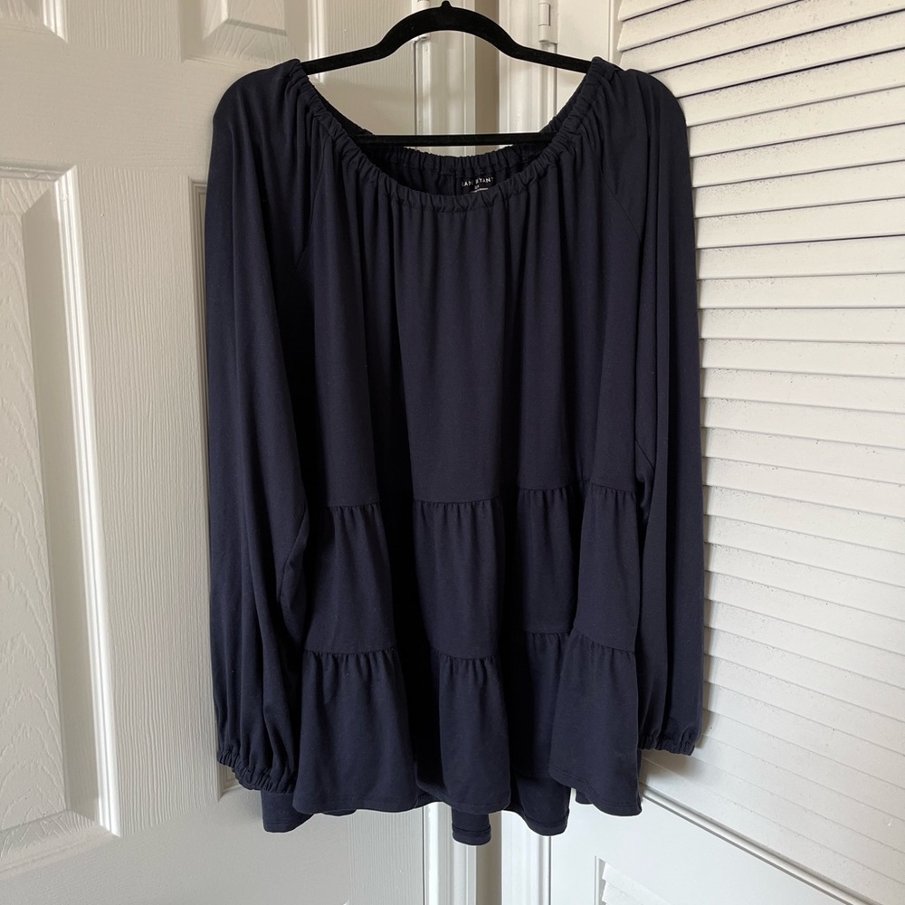 Elastic Neckline Blouse